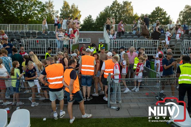 3500 toeschouwers genieten in Hulshorst van de wedstrijd AEK Lanarca tegen AFC Ajax. - &copy; NWVFoto.nl