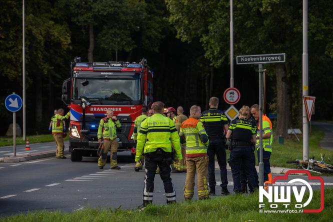 Bromfietser zwaargewond bij ongeval oversteekplaats Oost Ravenweg, Tongerenseweg N309, Koekenbergweg Epe. - &copy; NWVFoto.nl