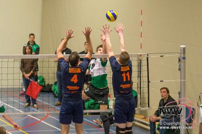 Volleybal EVV Heren 1- Seesing Personeel Orion Heren 2 in tHuiken Elburg - © NWVFoto.nl