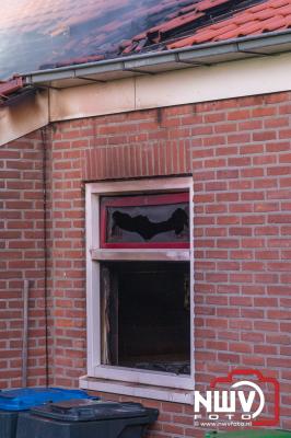 Bewoner van de Nijenbeekstraat in Elburg naar het ziekenhuis na woningbrand. - © NWVFoto.nl