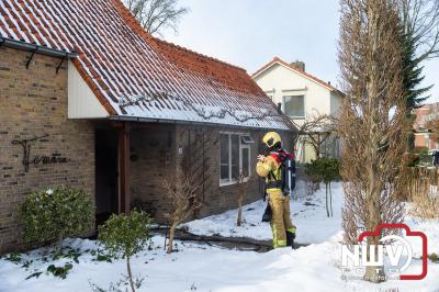 Printer oorzaak brand kantoorruimte in woning, en zorgt voor veel rook schade. - © NWVFoto.nl